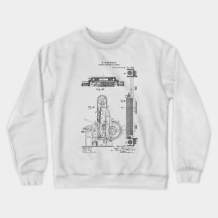 Profile Cutting Machine Vintage Patent Hand Drawing Crewneck Sweatshirt